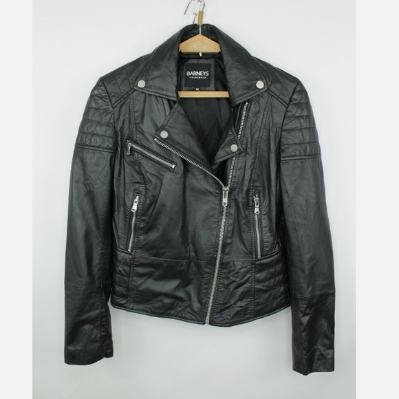 ASOS Barneys Original Clara Genuine Leather Jacket - Picture 6 of 7